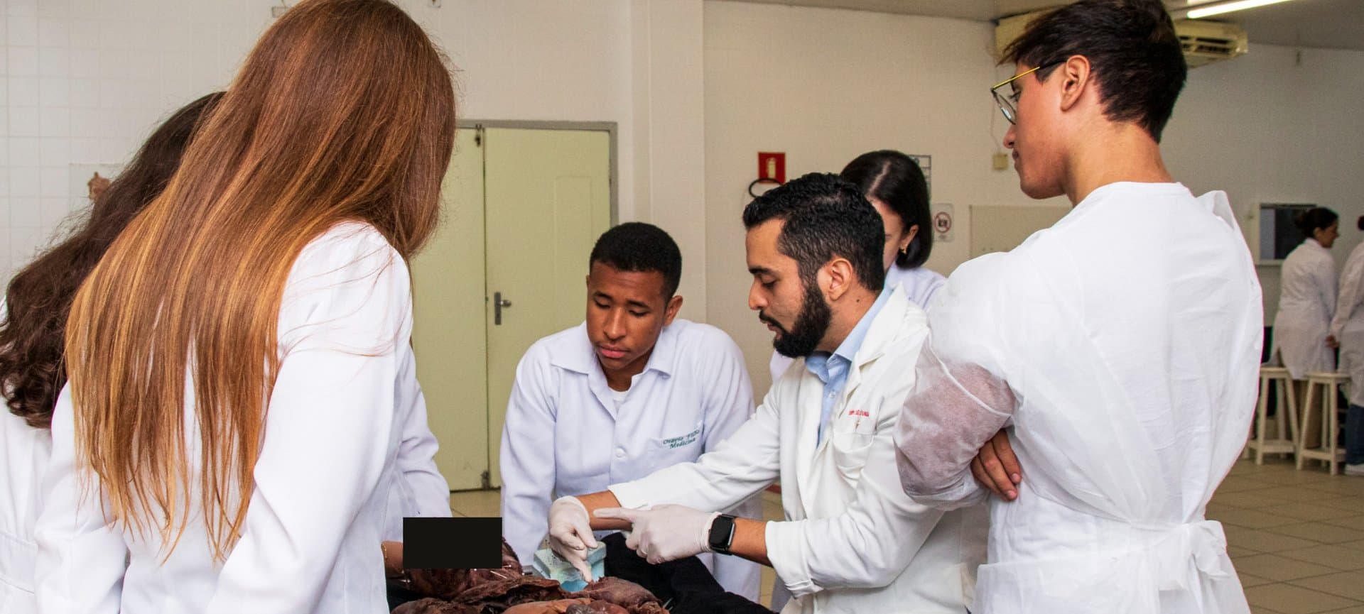 Dr. Jônatas dando aula prática