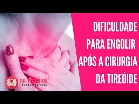 Dor ou dificuldade para engolir após a tireoidectomia | Dr Jônatas Catunda