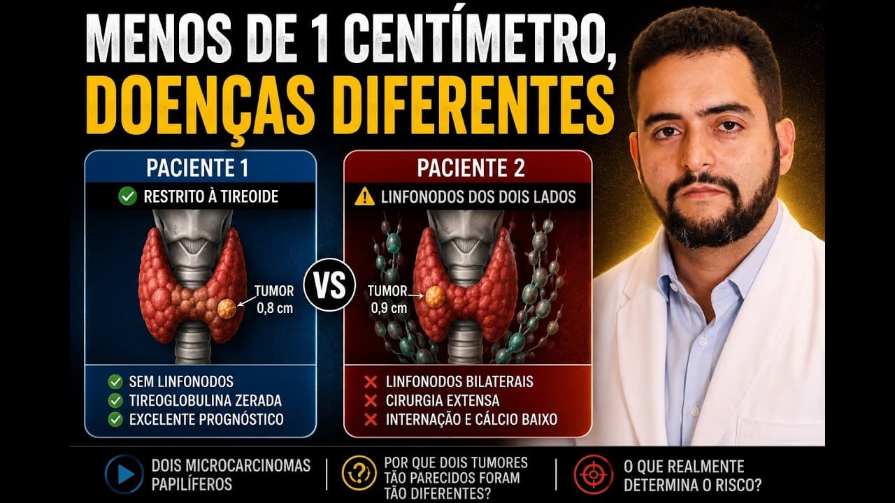 2 casos de câncer de tireoide menor que 1 cm — completamente diferentes